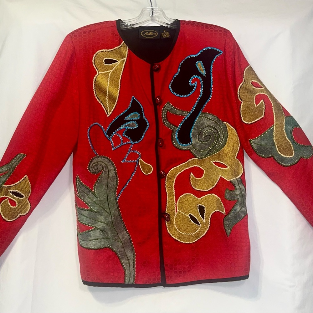Allure Jacket  Applique with Glass Buttons